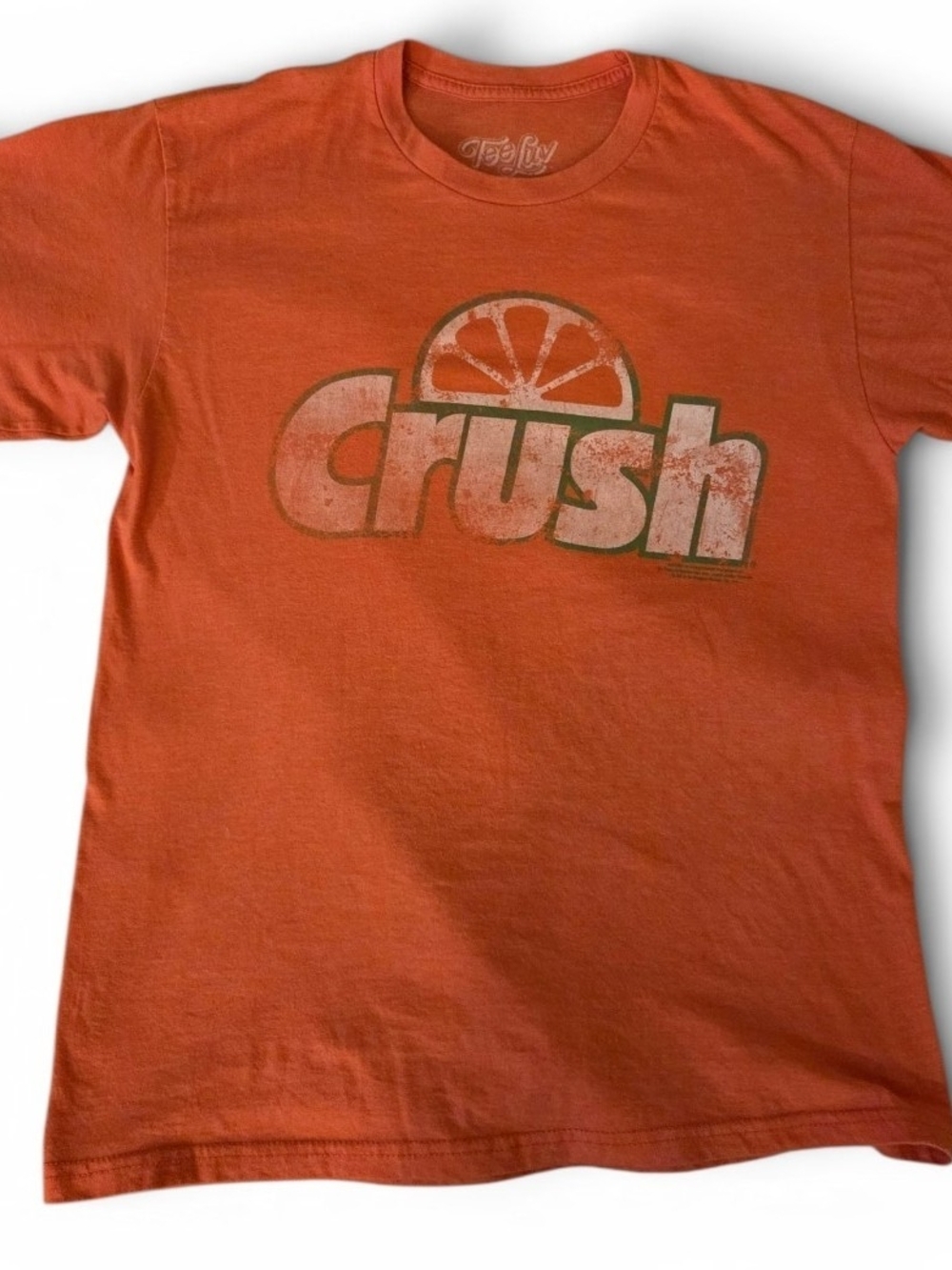 Crush Logo Short Sleeve Tee — Orange Vintage Graphic